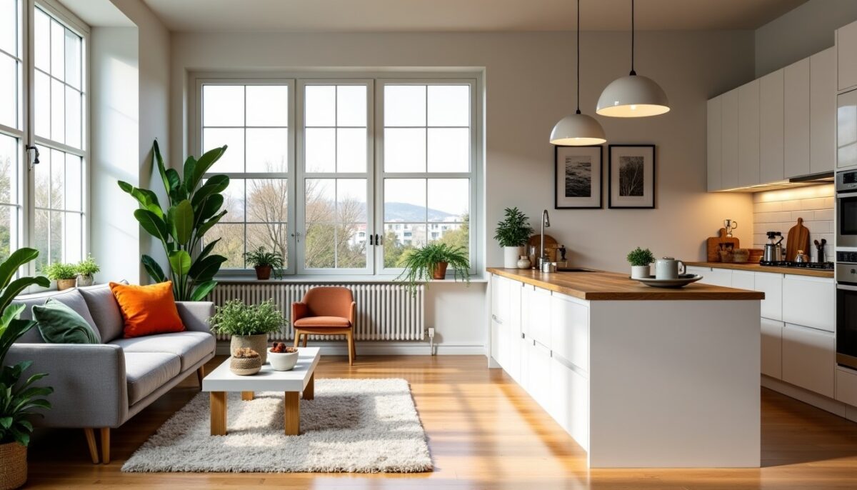 Aménager une cuisine ouverte sur un salon de 25m2 : astuces pratiques et conseils déco inspirants