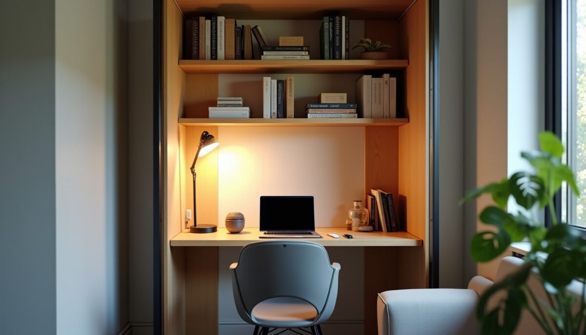 Optimiser l’espace : transformer un placard en un bureau fonctionnel et compact