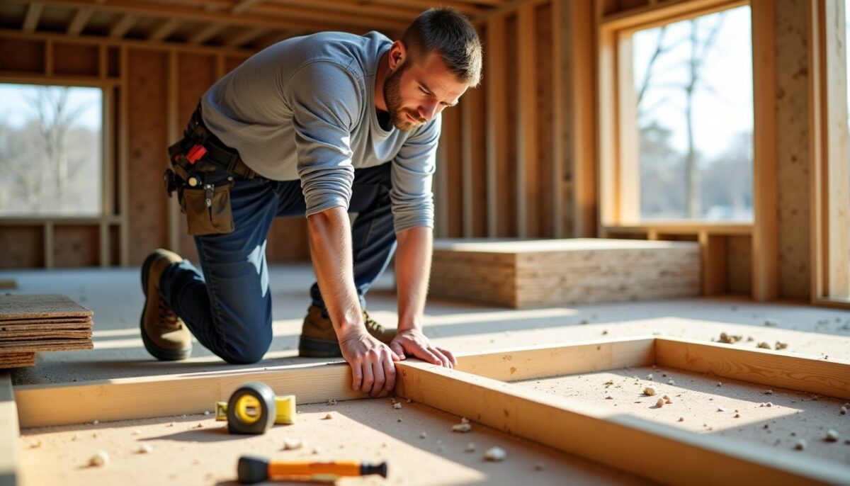 Entraînement des solives pour plancher OSB 22 mm : guide des dimensions et capacité de charge
